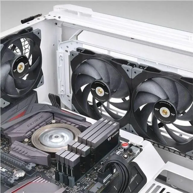 Alt view image 9 of 11 - Thermaltake SWAFAN GT14 PC Cooling Fan, 3 Types of Detachable Fan Blades, High Pressure/High Air Flow/ Reversed (Single Fan Pack) CL-F157-PL14BL-A