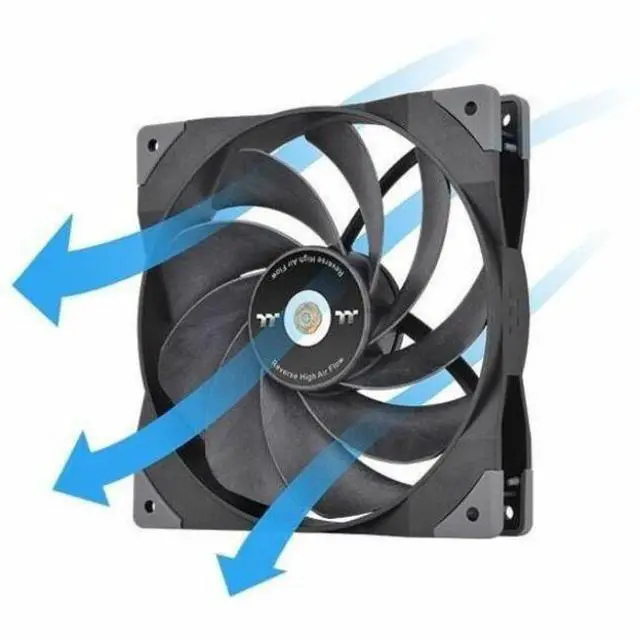 Alt view image 10 of 11 - Thermaltake SWAFAN GT14 PC Cooling Fan, 3 Types of Detachable Fan Blades, High Pressure/High Air Flow/ Reversed (Single Fan Pack) CL-F157-PL14BL-A