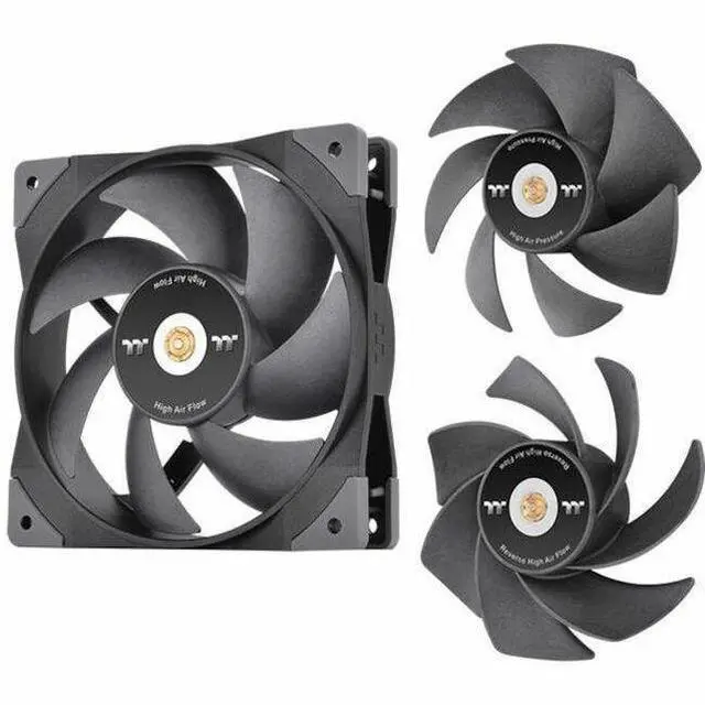 Alt view image 5 of 11 - Thermaltake SWAFAN GT12 PC Cooling Fan, 3 Types of Detachable Fan Blades, High Pressure/High Air Flow/ Reversed (Single Fan Pack) CL-F155-PL12BL-A