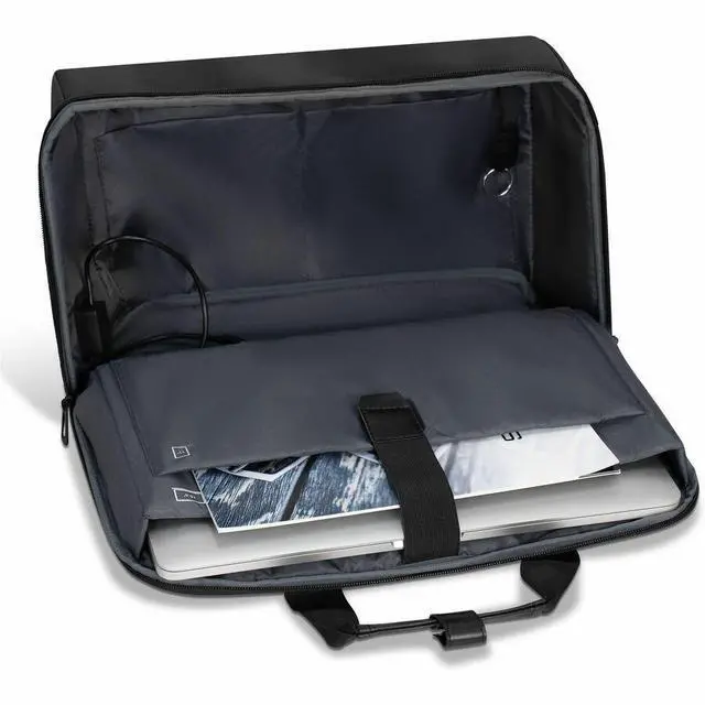 Alt view image 6 of 9 - Champs Onyx Carrying Case (Backpack) for 11" to 15.6" Notebook - Black - Water Resistant - Nylon Body - Shoulder Strap, Trolley Strap, Handle - 12.5" Height x 5" Width - 3.43 gal V