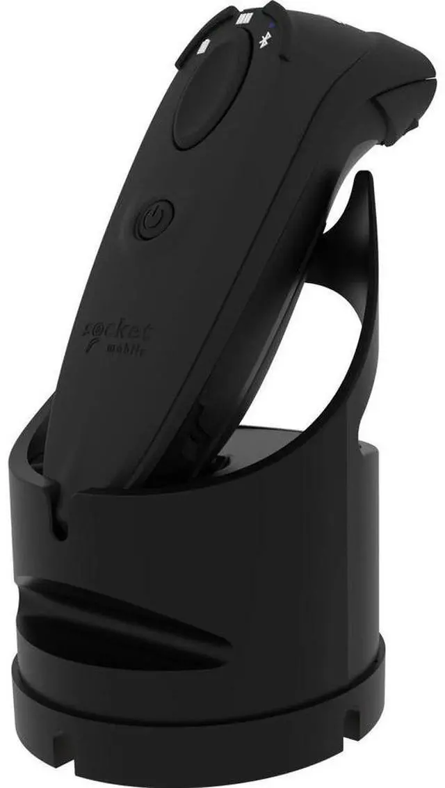 Alt view image 6 of 7 - Socket Mobile D720 Barcode Scanner (with rechargeable battery pre-installed) - Wireless Connectivity - 19.49" Scan Distance - 1D, 2D - Imager - Omni-directional - Bluetooth - USB - Black - Stand