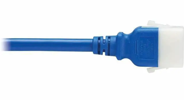Alt view image 2 of 7 - PDU POWER CORDS C19 P-LOCK C20 HEAVY-DUTY 20A 12AWG 4FT BLUE 6PACK