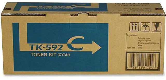 Alt view image 20 of 20 - Kyocera Copystar TK592C Laser Toner Cartridge Cyan