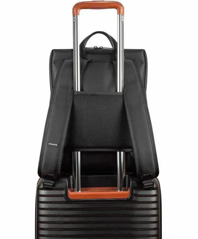 Alt view image 8 of 8 - Champs Onyx Carrying Case Backpack for 11" to 15.6" Notebook Black TB1007BLACK