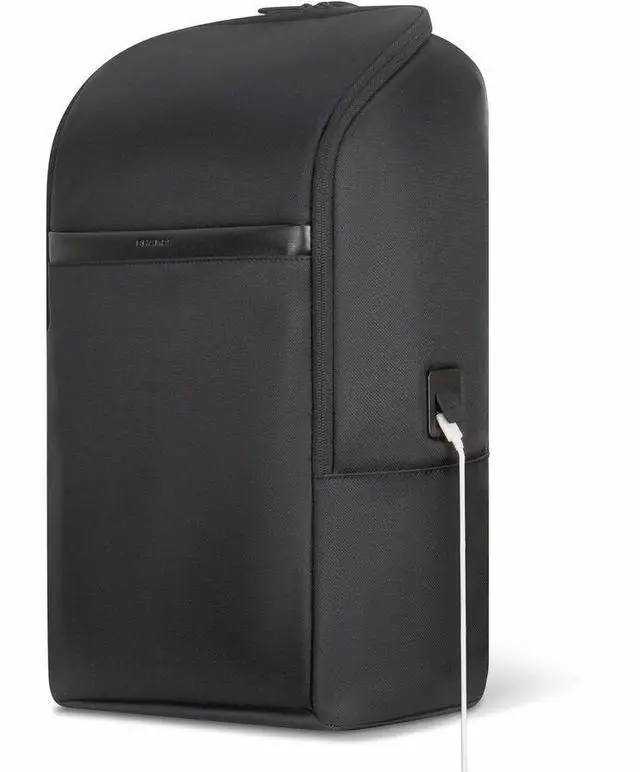 Alt view image 2 of 8 - Champs Onyx Carrying Case (Backpack) for 11" to 15.6" Water Bottle, Notebook, Tablet, Glasses, Travel - Black - Water Resistant - Nylon Body - Shoulder Strap, Trolley Strap, Handle - 6.3