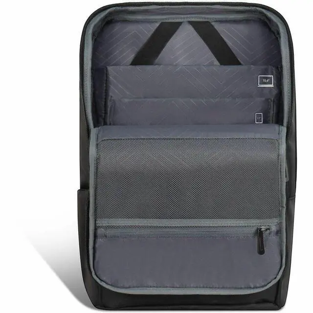 Alt view image 4 of 8 - Champs Onyx Carrying Case (Backpack) for 11" to 15.6" Water Bottle, Notebook, Tablet, Glasses, Travel - Black - Water Resistant - Nylon Body - Shoulder Strap, Trolley Strap, Handle - 6.3