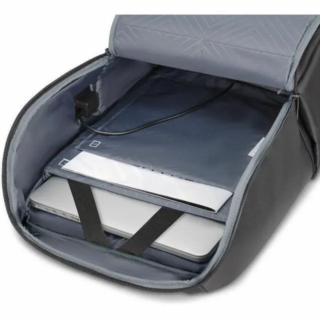 Alt view image 6 of 8 - Champs Onyx Carrying Case (Backpack) for 11" to 15.6" Water Bottle, Notebook, Tablet, Glasses, Travel - Black - Water Resistant - Nylon Body - Shoulder Strap, Trolley Strap, Handle - 6.3