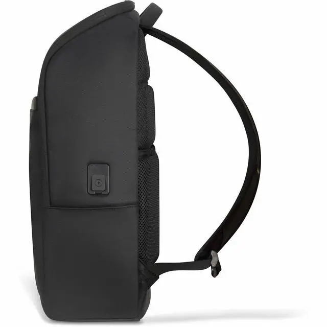 Alt view image 7 of 8 - Champs Onyx Carrying Case (Backpack) for 11" to 15.6" Water Bottle, Notebook, Tablet, Glasses, Travel - Black - Water Resistant - Nylon Body - Shoulder Strap, Trolley Strap, Handle - 6.3