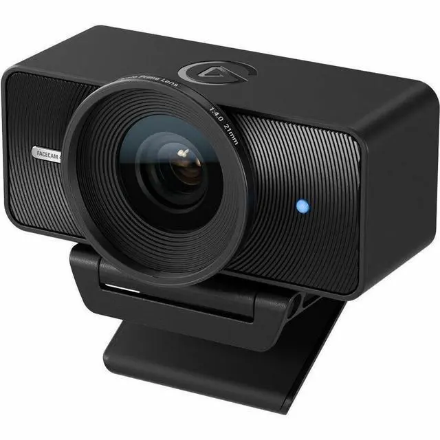 Alt view image 3 of 7 - Elgato FaceCam Webcam - 60 fps - Black - USB 3.0 Type C - 4K - 3840 x 2160 Video - CMOS Sensor - Fixed Focus - 90° Angle - For Monitor - Windows, Windows 11 or Later - AI-powered - Noise Reduc
