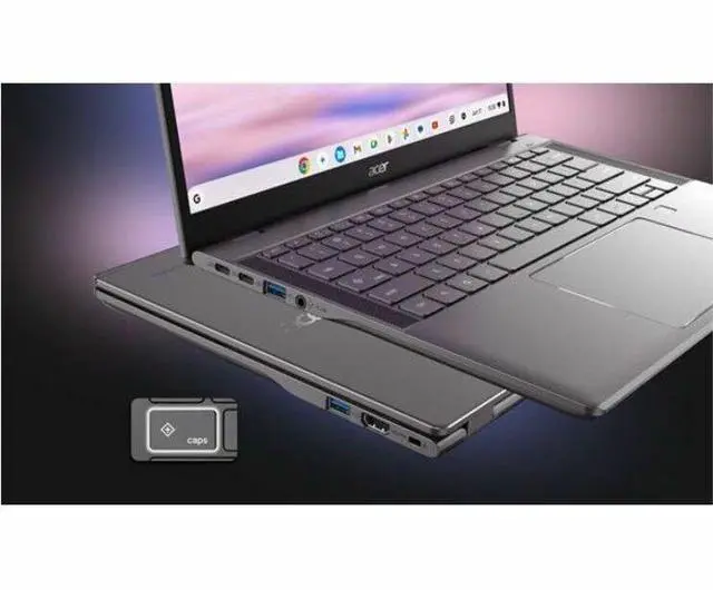 Alt view image 4 of 5 - Acer Chromebook Plus 514 CBE594-2 CBE594-2-5909 14" Chromebook - WUXGA - 60 Hz - Intel Core 5 120U - 16 GB - 256 GB SSD - English (US) Keyboard - Iron - Intel Chip - 1920 x 1200 - ChromeOS - Inte
