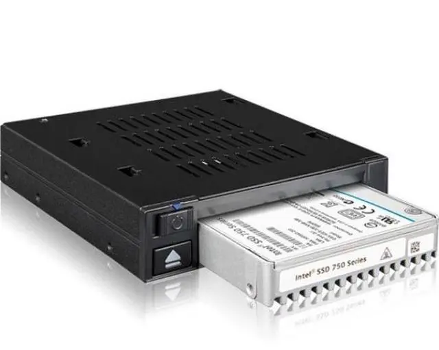 Alt view image 13 of 14 - ICY DOCK MB021VP-B | U.2 NVMe PCIe 4.0 SSD Tray-less Enclosure for 3.5" Drive Bay with SlimSAS (No Tri-mode Suport) | flexiDOCK Series