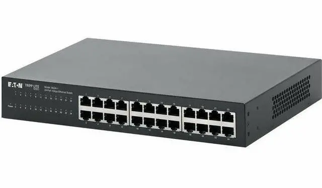 Alt view image 6 of 10 - Eaton Tripp Lite Series 24-Port Unmanaged Ethernet Switch Metal Enclosure