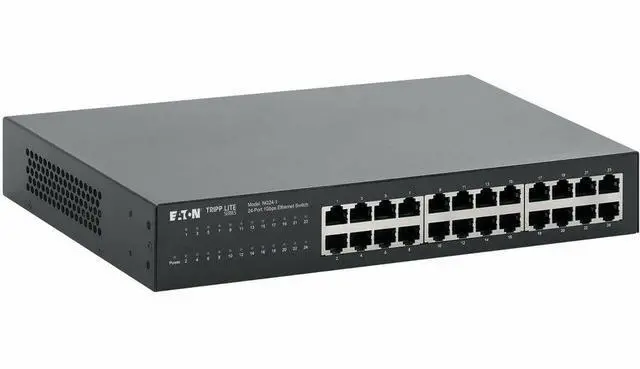 Alt view image 8 of 10 - Eaton Tripp Lite Series 24-Port Unmanaged Ethernet Switch Metal Enclosure