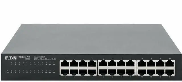 Alt view image 9 of 10 - Eaton Tripp Lite Series 24-Port Unmanaged Ethernet Switch Metal Enclosure