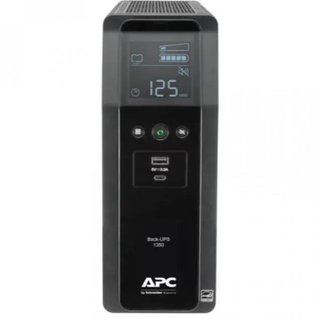 Alt view image 3 of 5 - APC by Schneider Electric Back-UPS Pro 1350VA Tower UPS