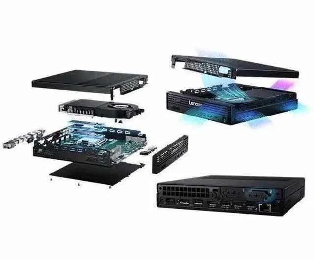 Alt view image 2 of 7 - Lenovo ThinkCentre M90q Gen 6 Desktop Computer - Intel Core Ultra 9 285 - 32 GB - 1 TB SSD - Windows 11 Pro - Wi-Fi 6E - 230W (13AC0028US)