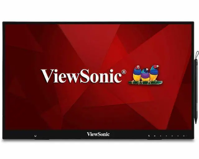 Alt view image 12 of 14 - ViewSonic ID2456-4K 24" 4K UHD Touch Display Tablet with PCAP 10 Point Touch, Active Stylus, Built-in Kickstand, USB Hub, HDMI, DisplayPort, USB C Inputs