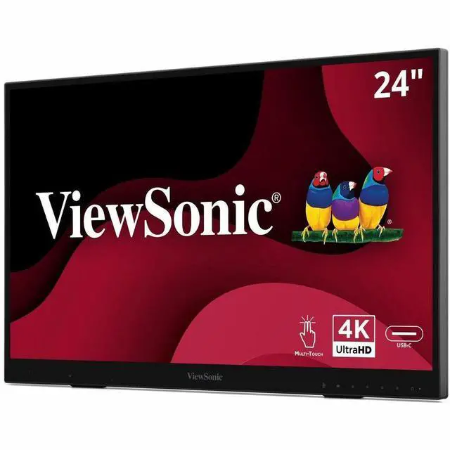 Alt view image 11 of 14 - ViewSonic ID2456-4K 24" 4K UHD Touch Display Tablet with PCAP 10 Point Touch, Active Stylus, Built-in Kickstand, USB Hub, HDMI, DisplayPort, USB C Inputs