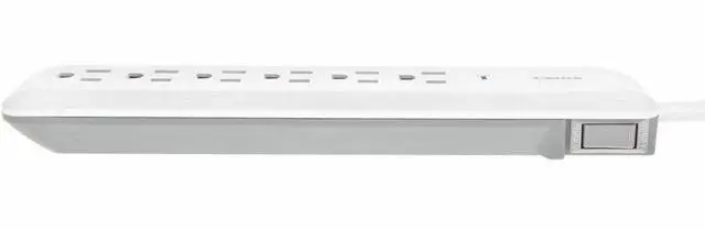 Alt view image 10 of 14 - Monoprice Power & Surge - 6 Outlet Slim Surge Protector Power Strip - 3 Feet - - White | Cord UL Rated 540 Joules With Power/Circuit Breaker Switch