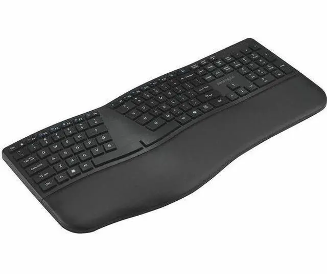 Main image of Kensington Pro Fit Ergo KB680 EQ Rechargeable Keyboard - Wireless Connectivity - Bluetooth/RF - 5.4 - 2.40 GHz - USB Type A Interface - CoPilot Hot Key(s) - Windows, Mac OS - PC, Mac - Black
