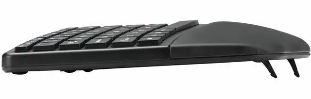 Alt view image 2 of 8 - Kensington Pro Fit Ergo KB680 EQ Rechargeable Keyboard - Wireless Connectivity - Bluetooth/RF - 5.4 - 2.40 GHz - USB Type A Interface - CoPilot Hot Key(s) - Windows, Mac OS - PC, Mac - Black