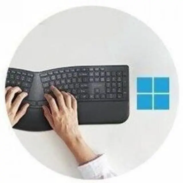 Alt view image 4 of 8 - Kensington Pro Fit Ergo KB680 EQ Rechargeable Keyboard - Wireless Connectivity - Bluetooth/RF - 5.4 - 2.40 GHz - USB Type A Interface - CoPilot Hot Key(s) - Windows, Mac OS - PC, Mac - Black