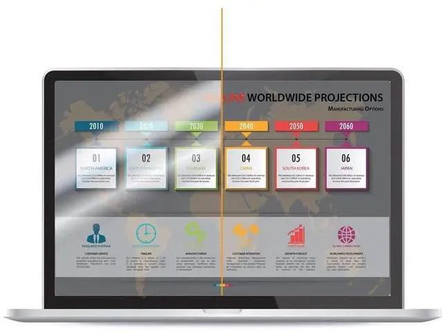 Alt view image 8 of 9 - Rocstor PrivacyView Screen Protector Clear - For 13.3" Widescreen LCD MacBook Pro, MacBook Air - 16:10 - Scratch Resistant - Anti-glare - TAA Compliant