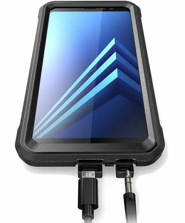 Alt view image 3 of 7 - SUP Unicorn Beetle Pro Rugged Carrying Case (Holster) Samsung Galaxy A8+ (2018) Smartphone - Black - Impact Resistant, Drop Resistant, Shock Absorbing, Scratch Resistant - Polycarbonate Body - Thermop