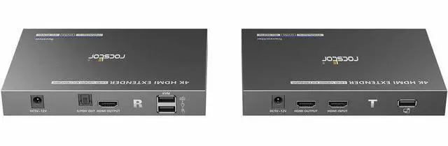 Alt view image 7 of 10 - Rocstor TrueReach 4K@60Hz HDMI Extender over CAT6/CAT6a/Cat7 Ethernet Cable – up to 230ft Point to Point Extender