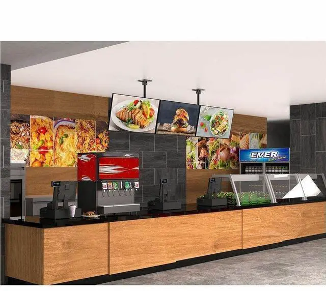 Alt view image 15 of 20 - Monoprice 3x1 Menu Board Ceiling Mount For Displays Between 32in to 65in, Max Weight 66 lbs. ea., VESA Patterns up to 600x400 - Commercial Series