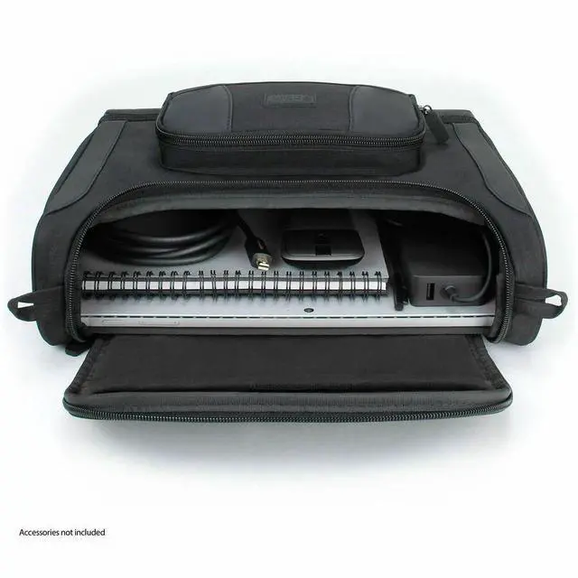 Alt view image 3 of 8 - ACCESSORY POWER Small Messenger Bag for Surface Pro - Black - GRSLS7P601BKEW