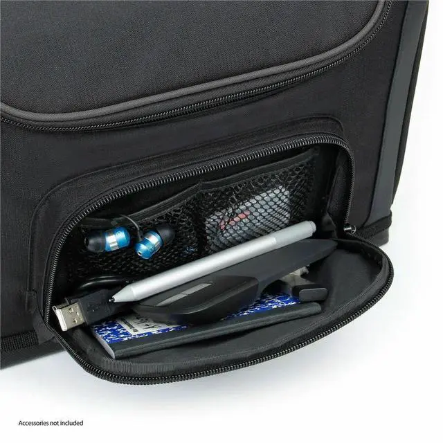 Alt view image 5 of 8 - ACCESSORY POWER Small Messenger Bag for Surface Pro - Black - GRSLS7P601BKEW