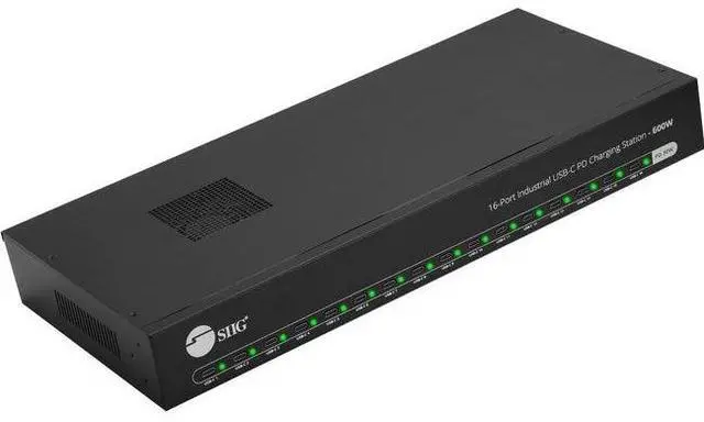 Alt view image 4 of 10 - SIIG 16-Port Industrial USB-C PD Charging Station 600W Supports IDUS0A11S1