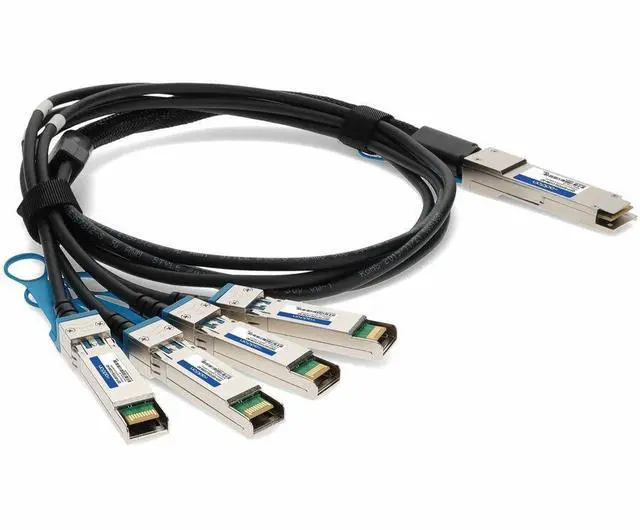 Alt view image 4 of 10 - AddOn Cisco QSFP-4SFP25G-CU3M Compatible TAA Compliant 100GBase-CU QSFP28 to 4xSFP28 Direct Attach Cable (Passive