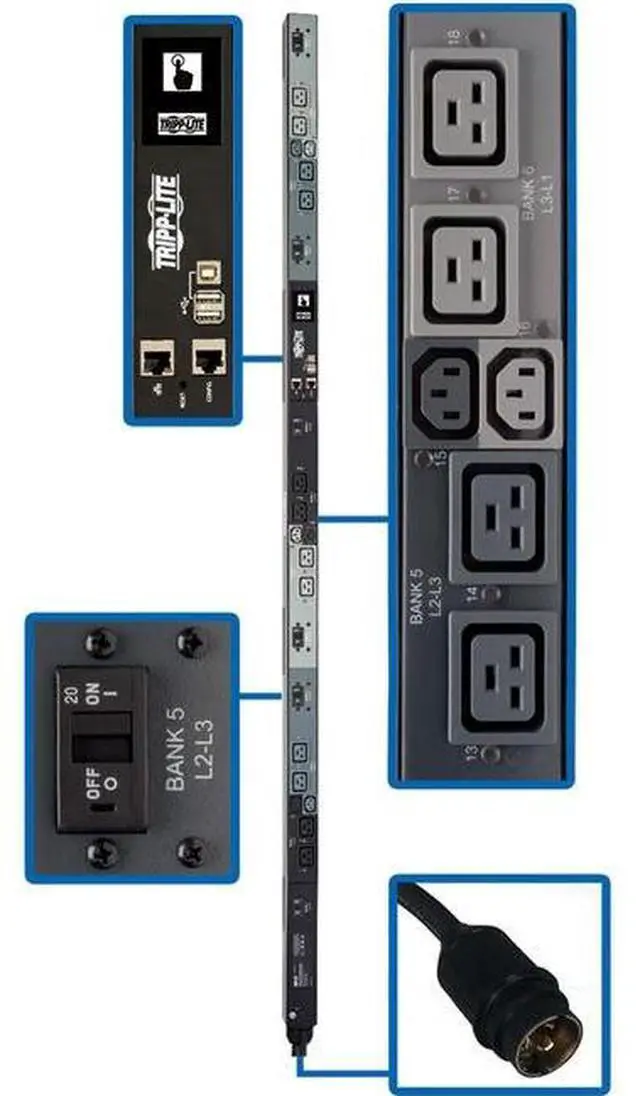 Alt view image 12 of 18 - Tripp Lite Pdu3evnr6h50a 18-Outlets Pdu
