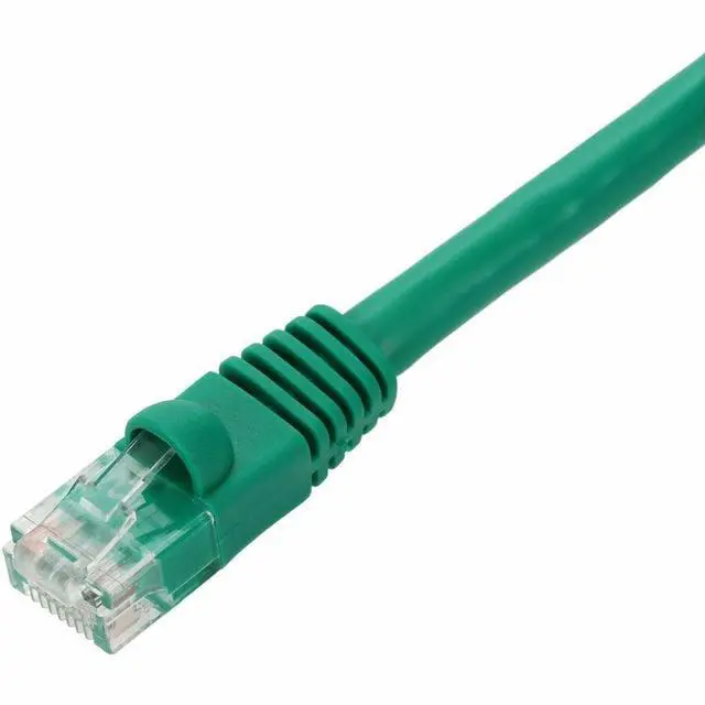 Alt view image 3 of 3 - AddOn 12ft Green CAT 6 PVC Ethernet Cable Snagless Bubble Boot RJ-45 M/M