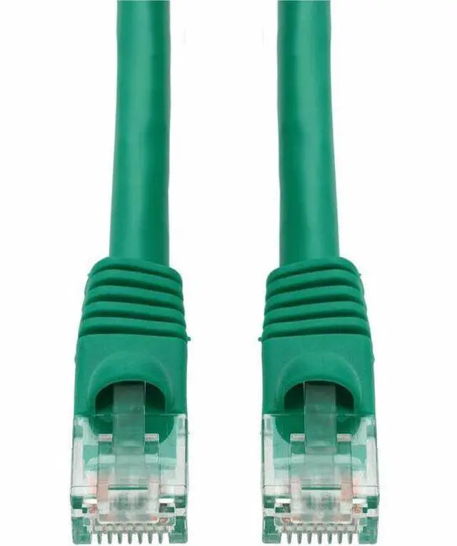 Alt view image 2 of 3 - AddOn 12ft Green CAT 6 PVC Ethernet Cable Snagless Bubble Boot RJ-45 M/M