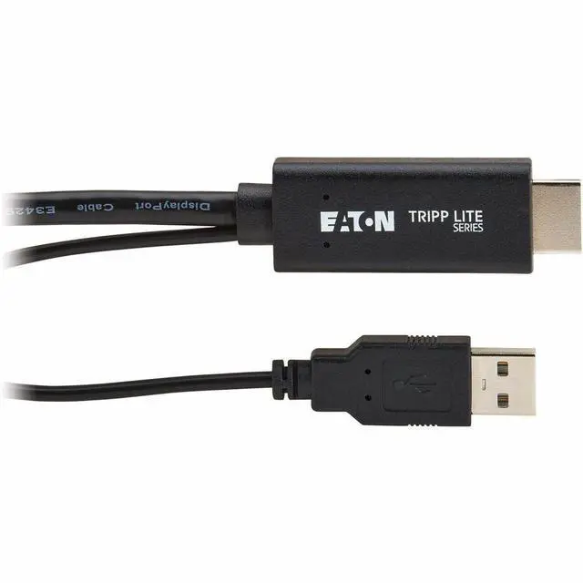 Alt view image 6 of 7 - Tripp Lite P567-02M-4K6 Black HDMI to DisplayPort Active Adapter Cable (M/M) Male to Male