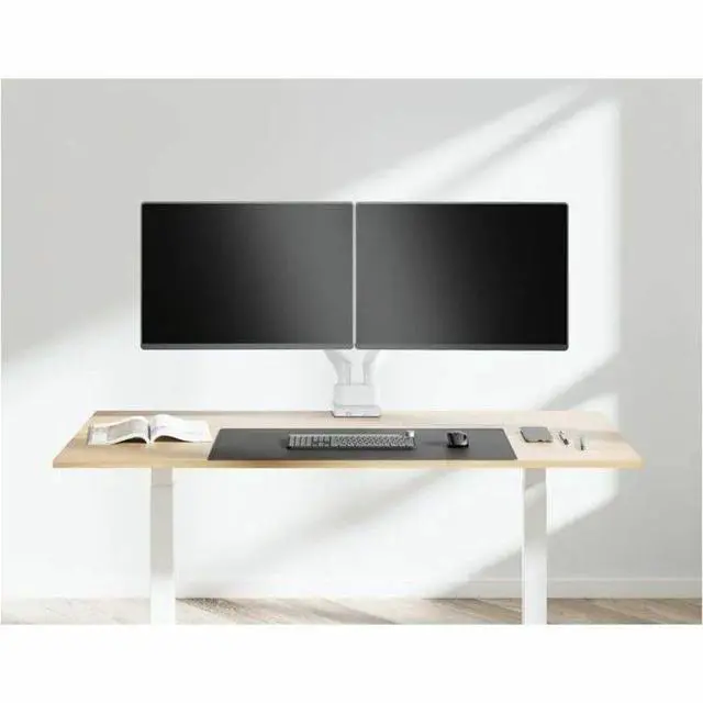 Alt view image 13 of 14 - Amer Mounts Dual Articulating Heavy Duty Spring Monitor Arm For 15"-35" Monitors 12kg Max Weight per Screen - Clamp and Grommet Base Installation Included - HYDRA2B-W (WHITE)