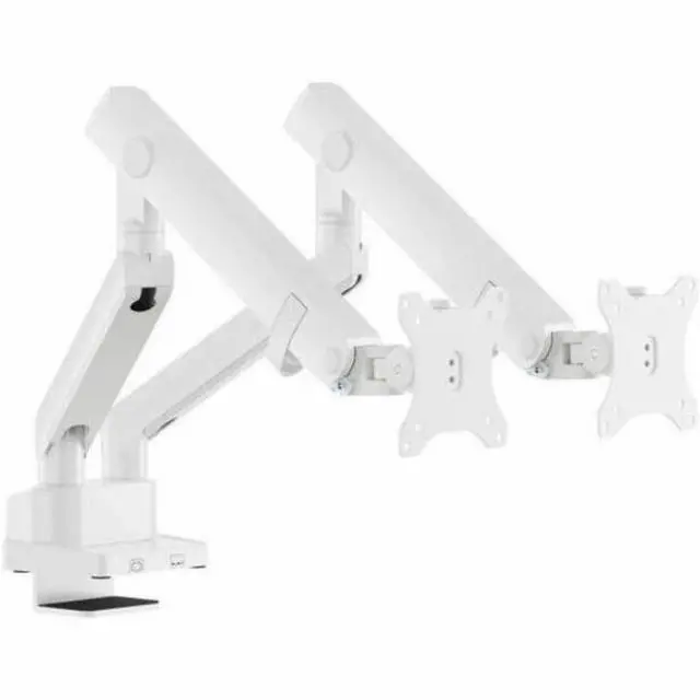 Alt view image 14 of 14 - Amer Mounts Dual Articulating Heavy Duty Spring Monitor Arm For 15"-35" Monitors 12kg Max Weight per Screen - Clamp and Grommet Base Installation Included - HYDRA2B-W (WHITE)