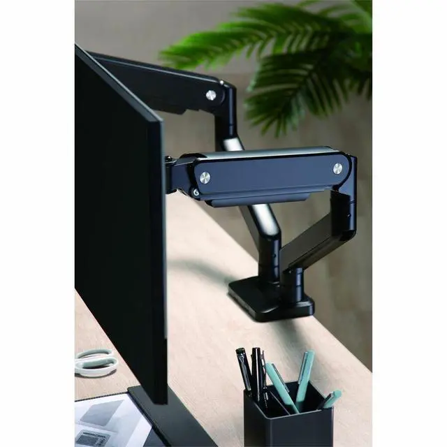 Alt view image 7 of 11 - Rocstor ErgoReach EP8 Premium Single Monitor Pole Mount Arm, C-Clamp & Grommet