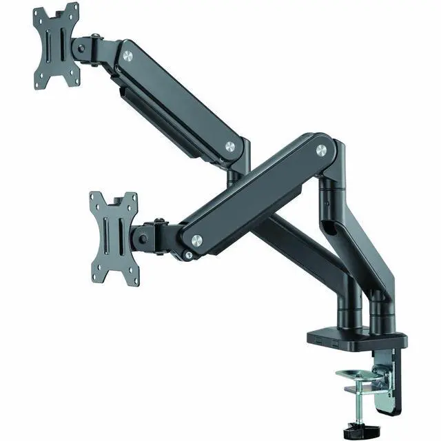 Alt view image 9 of 11 - Rocstor ErgoReach EP8 Premium Single Monitor Pole Mount Arm, C-Clamp & Grommet