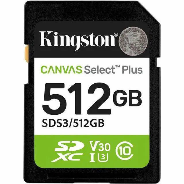 Alt view image 3 of 5 - Kingston SD Canvas Select Plus 150MB/s Memory Card 512GB