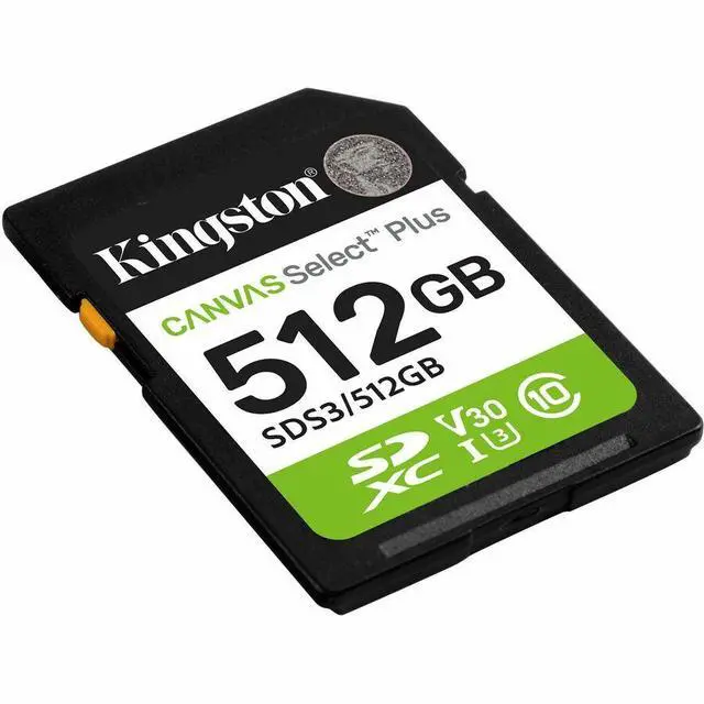 Alt view image 4 of 5 - Kingston SD Canvas Select Plus 150MB/s Memory Card 512GB