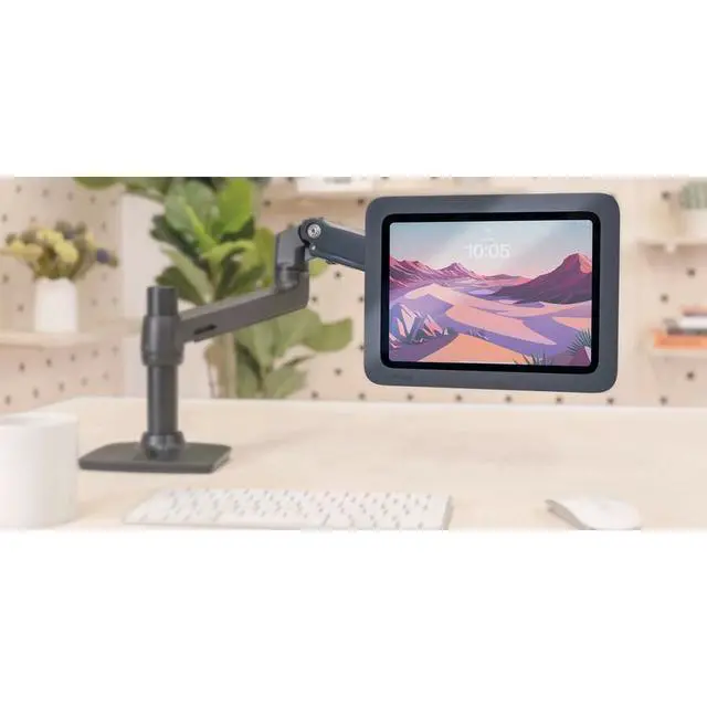 Alt view image 2 of 7 - Heckler Design Mounting Adapter for iPad - Black Gray - 100 x 100 - VESA Mount Compatible - Steel