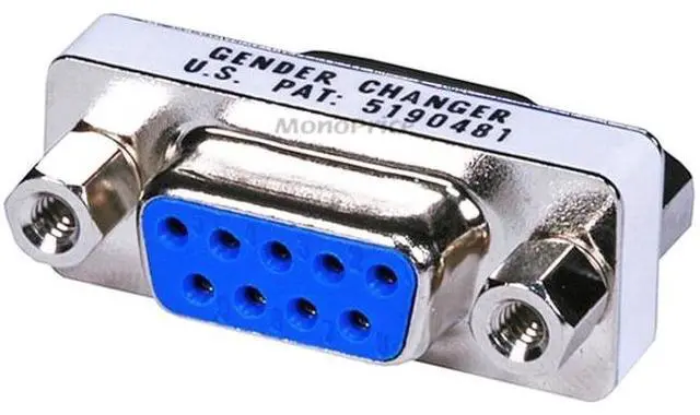 Alt view image 9 of 9 - Monoprice DB9 Female/Female Mini Gender Changer