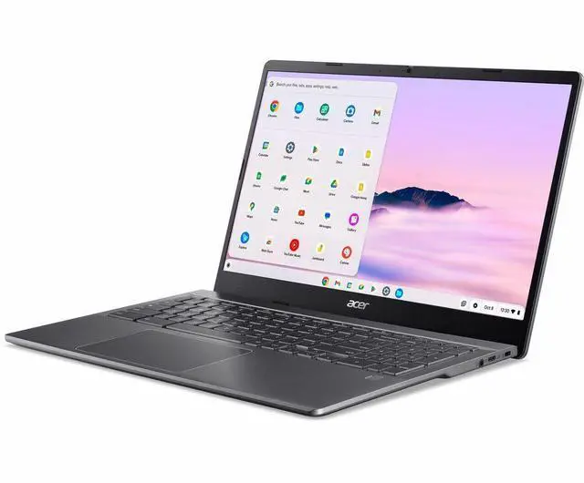 Alt view image 10 of 15 - Acer Chromebook Plus 515 CBE595-2T-58CT 15.6" Touchscreen Chromebook - Intel Core 5 120U (1.40 GHz) - 16 GB - 256 GB SSD - ChromeOS - Webcam - Wi-Fi 6E - Iron NX.JHVAA.002