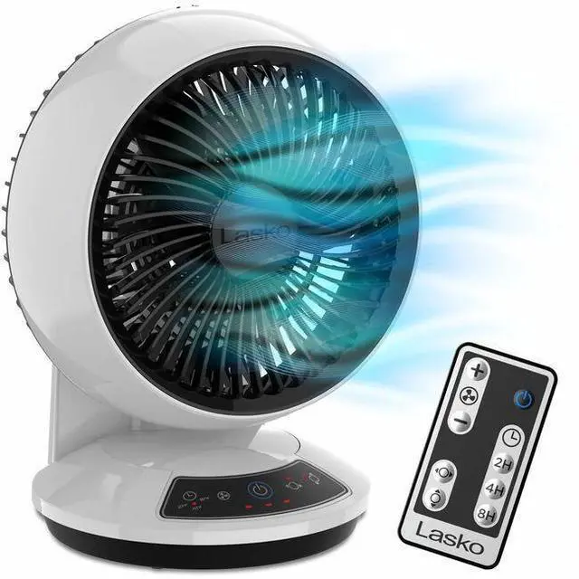 Main image of Lasko A12557 Whirlwind 7" Orbital Motion 3-Speed Air Circulator Fan: White - 3 Speed - 12.2" Height x 9.8" Width x 8" Depth - Polypropylene, Aluminum, Copper, Steel - White