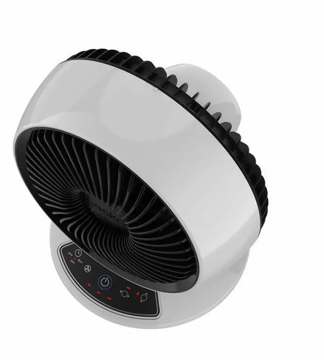 Alt view image 3 of 14 - Lasko A12557 Whirlwind 7" Orbital Motion 3-Speed Air Circulator Fan: White - 3 Speed - 12.2" Height x 9.8" Width x 8" Depth - Polypropylene, Aluminum, Copper, Steel - White