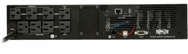 Alt view image 3 of 7 - Eaton Tripp Lite Series SmartPro 2200VA 1920W 120V Line-Interactive Sine Wave UPS - 8 Outlets, Preinstalled WEBCARDLXE Network Interface, 2U Rack/Tower - 2U Rack/Tower - AVR - 1.40 Hour Recharge - 5.1